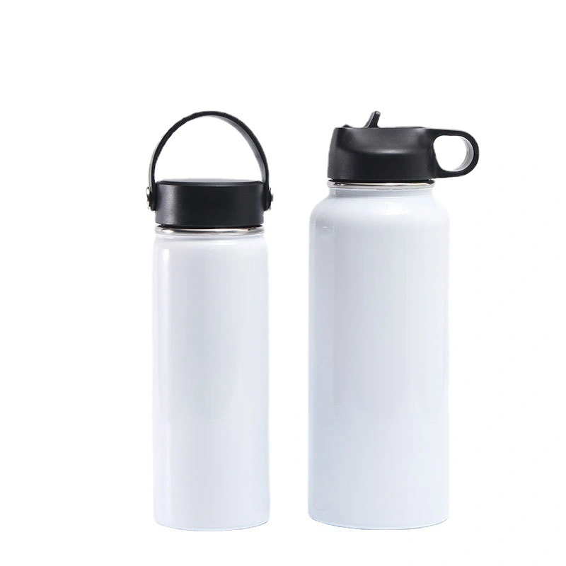 Travel Vacuum Insulated Water Bottle Sports Thermo Blank White Sublimation Kids Water Bottle with Straw