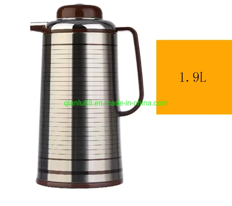 Saudi Arabic Insulation Stainless Steel 1.3L 1.6L 1.9L Large Capacity Thermoes Coffee Pot Keep Hot Cold Bottle Jug with Handle