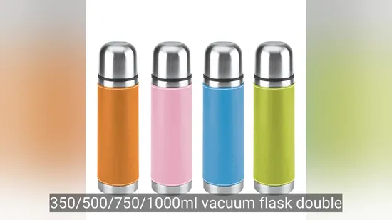 Wholesales Bullet Shape Straight Stainless Vacuum Thermo Flasks with Silicone Case 