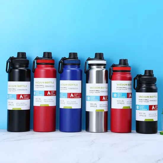 Custom Logo 600ml/800ml/1000ml Thermos Flask Double Wall Stainless Steel Thermos Insulated Water Bottle Flask with Infuser 