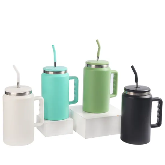 50oz Stainless Steel Large Capacity Thermos Mug Double Wall Stainless Steel with Handle 