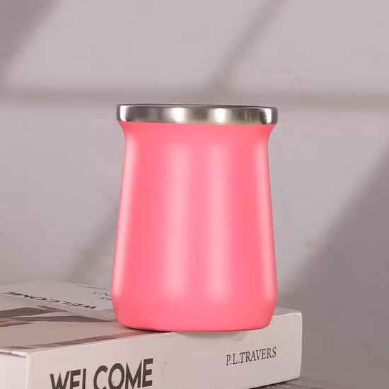 New 8oz Vacuum Insulation Tea Cup 18/8 Double Wall Stainless Steel Yerba Mate Cup