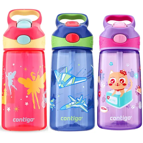480ml Plastic Kids Sports Gym Fitness Cup Contigo PC Tritan Material BPA
