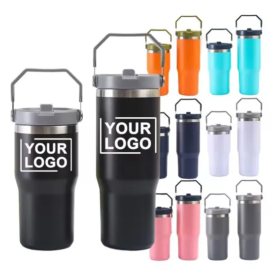 SUS304 Double Walled Food Grade 30oz Mug Vacuum Insulated Stainless Steel Tumblers Travel 20oz Coffee Mug with Handle 