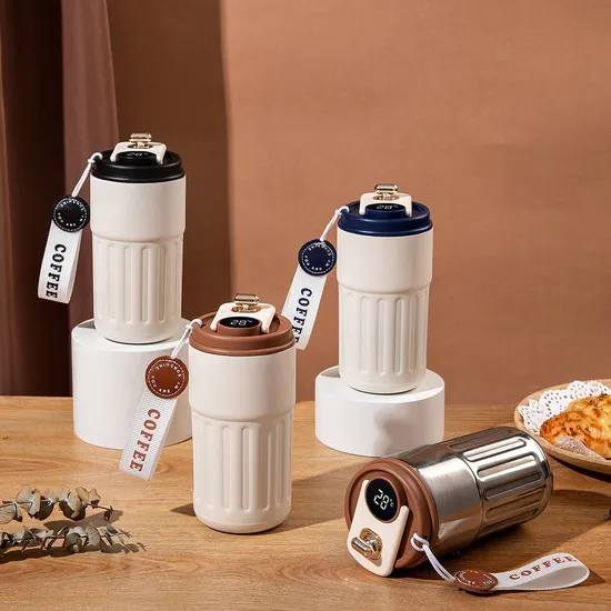 OEM ODM Logo Insulated Thermos Vacuum Tumbler Smart Coffee Mug 