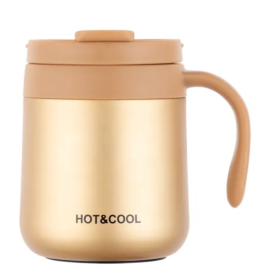 350/500ml Stainless Steel Vacuum Flask, Thermos, Coffee Mug with Handle 