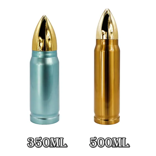 350ml/500ml Bullet Shaped Stainless Steel Water Bottle Vacuum Flask Thermos Bottle (SB