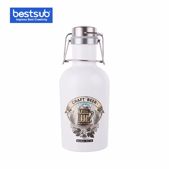 32oz/1000ml Sublimation Growler (Silver) 