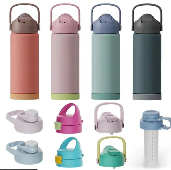 Stainless Steel Wide Mouth Water Bottle Vacuum Insulated Water Bottle Thermos Double Wall Sports Flask with Lid 
