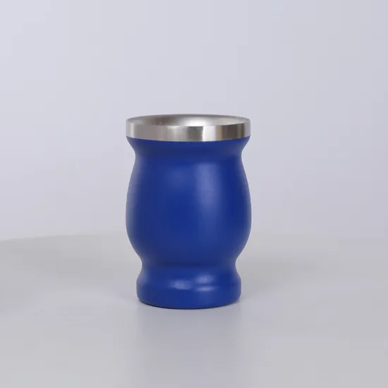 Yerba Mate Cup 8oz Wholesale Customize Design Double Wall Food Grade Stainless Steel Original Traditional Natural Gourd Tea Cup 