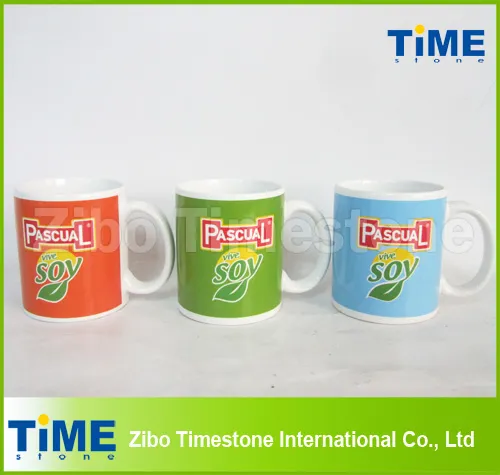 Custom Print Logo Stoneware Ceramic Advertising Mug 