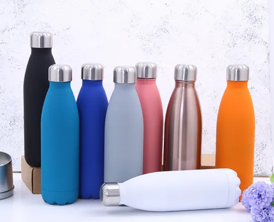 Fashion Design Vacuum Flask Double Wall Travel Sport Stainless Steel Vacuum Flask Bullet Head Cola Shape Water Drink Vacuum Flask Vacuum Insulated Thermos Flask 