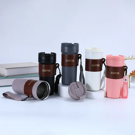 New Product Portable Double Wall Stainless Steel Coffee Tumbler Water Bottle Thermo Cup Business Office Gift Mug with Holster 