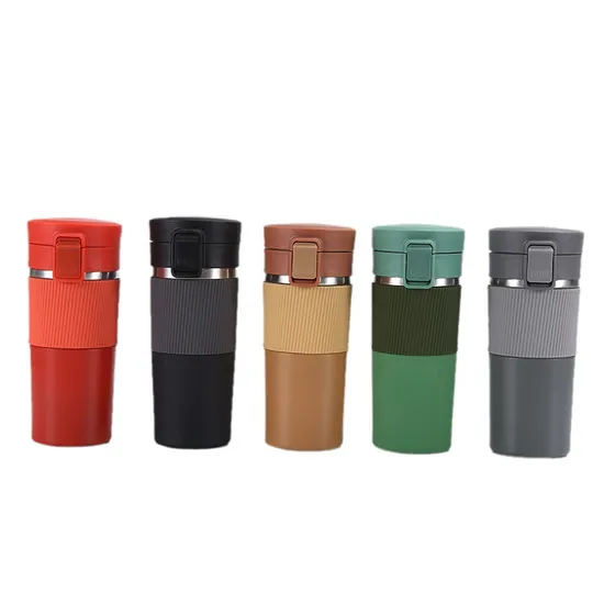 New Style 380ml Stainless Steel Thermos Coffee Cup Stylish Travel Coffee Mug Double Walled Thermal Vacuum Flask with Lid 